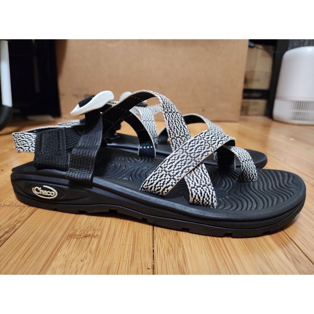 Chaco Sandals Womens Z/Volv 2 Adjustable Strap Slingback J105960 Black White 9